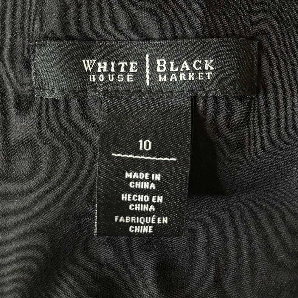 White House Black Market Black Floral Dress size 10 - Picture 3 of 6